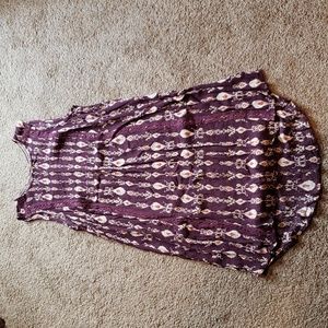 Sleeveless Purple Patterned Women’s Dress